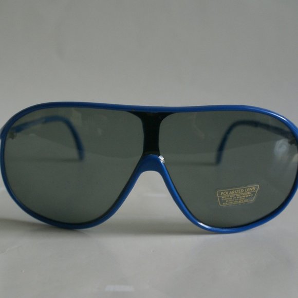 NWT Vintage 90's Crylon One Piece Polarized Sunglasses (Royal Blue) - Picture 1 of 5
